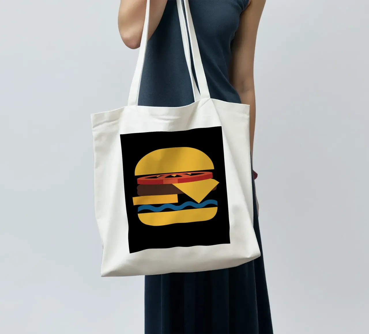 Abstract Cheeseburger borsa in juta da LisaArtes