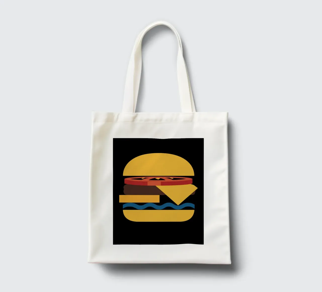 Abstract Cheeseburger borsa in juta da LisaArtes