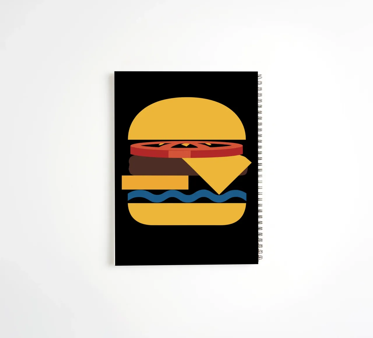 Abstract Cheeseburger spiral notebook by LisaArtes
