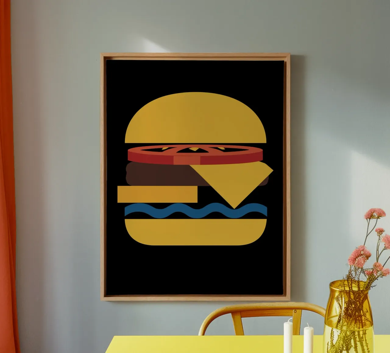 Abstract Cheeseburger tela da LisaArtes