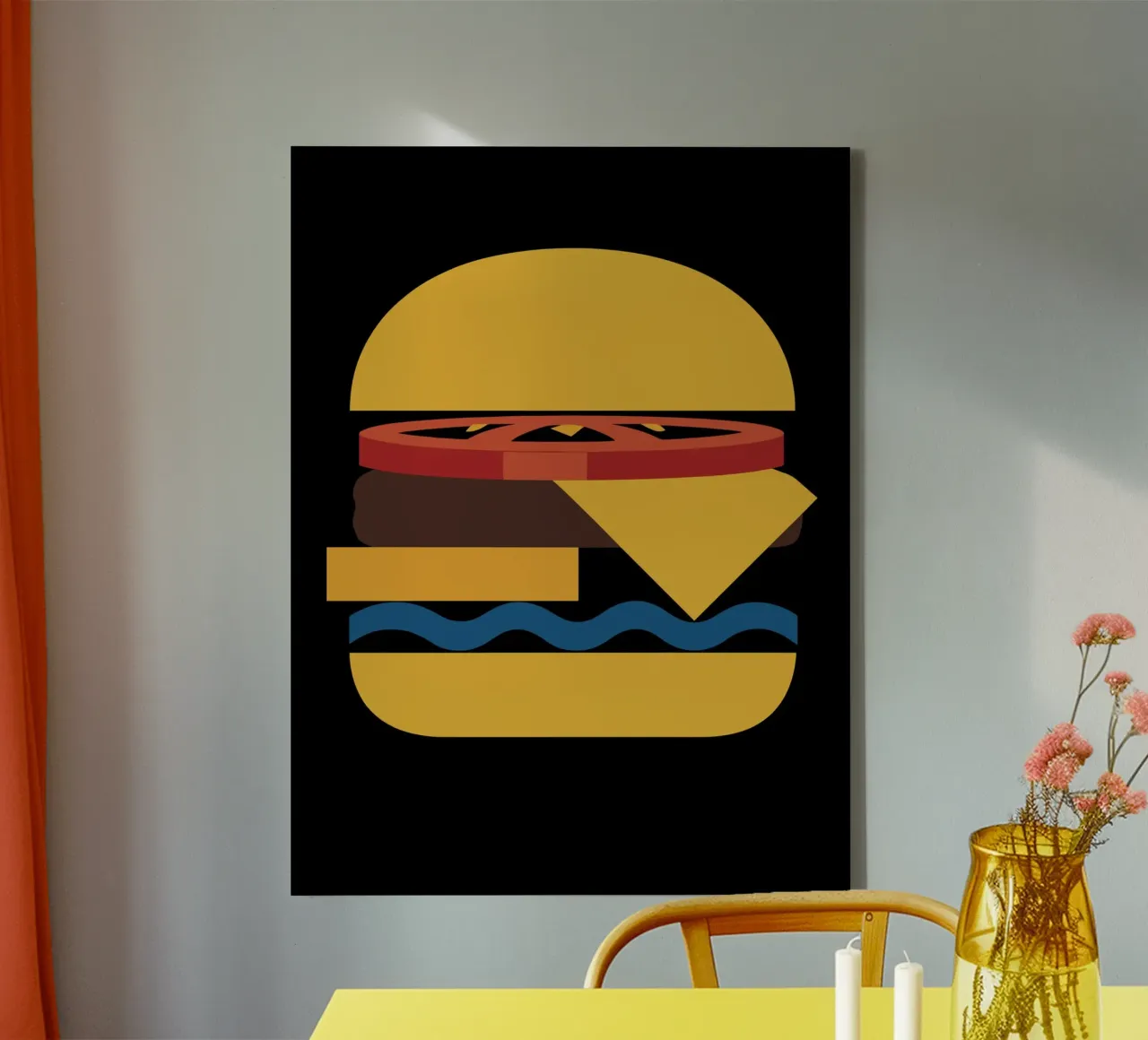 Abstract Cheeseburger tela da LisaArtes