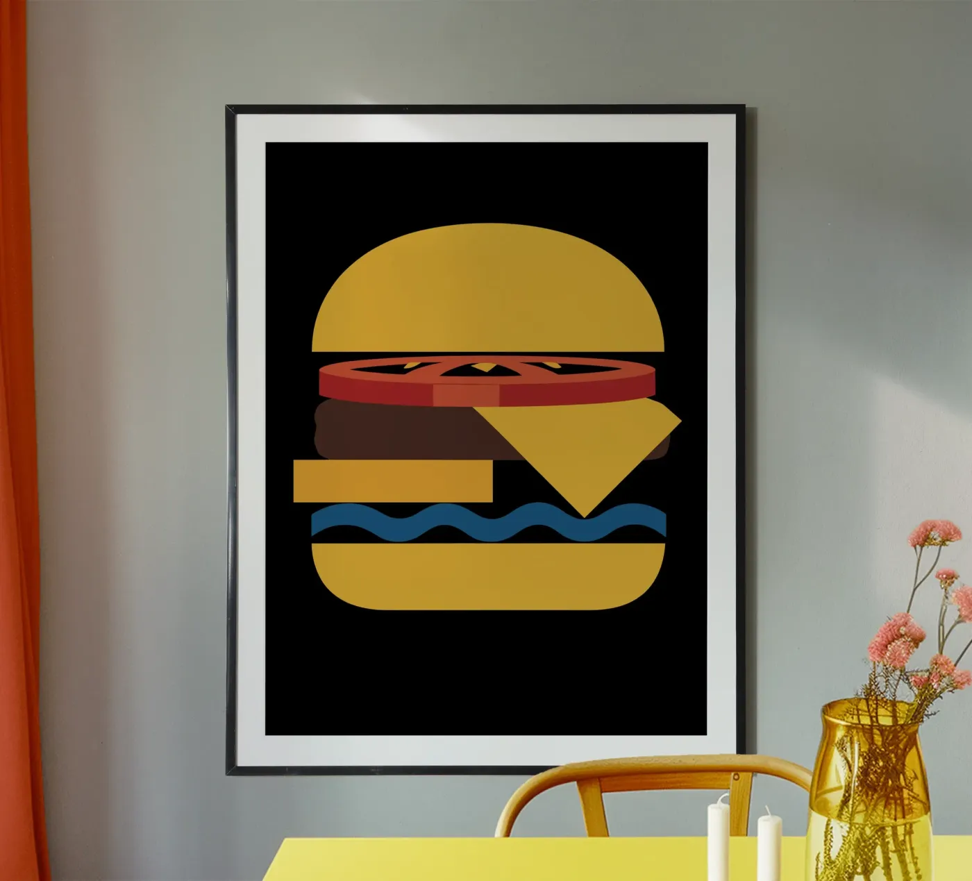 Abstract Cheeseburger poster van LisaArtes