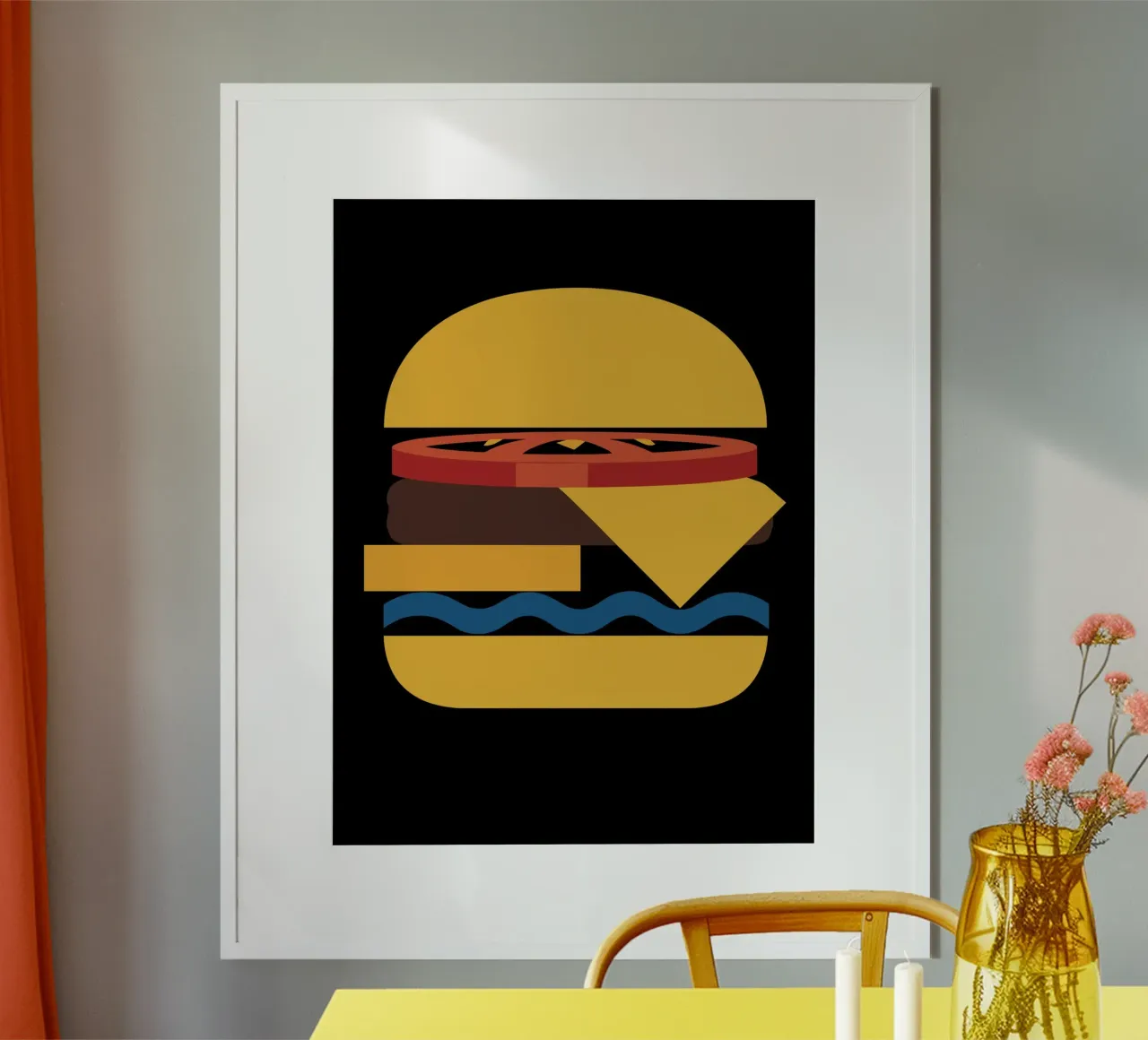 Abstract Cheeseburger carta hahnemühle da LisaArtes