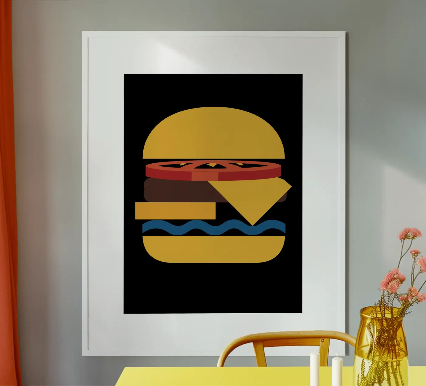 Abstract Cheeseburger poster van LisaArtes