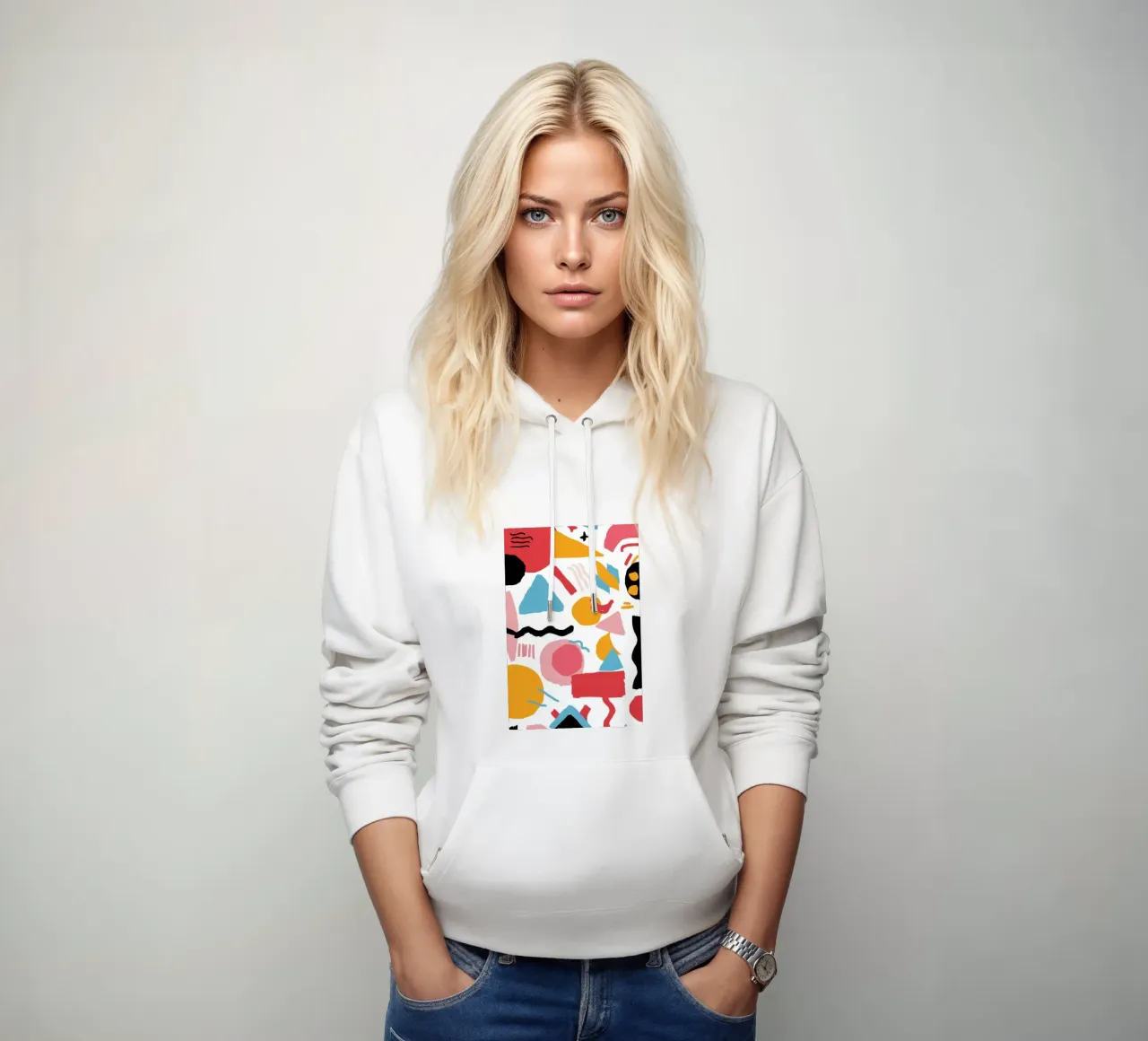 Caos in stile Memphis felpa con cappuccio da Sun Riser