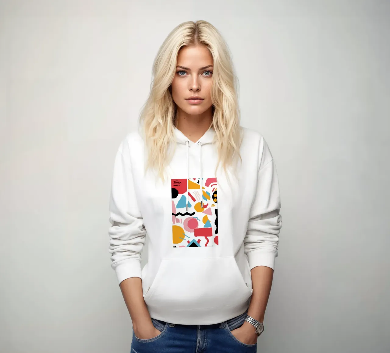 Caos in stile Memphis felpa con cappuccio da Sun Riser
