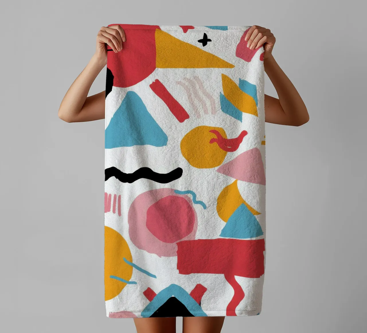 Chaos in Memphis-stijl badhanddoek van Sun Riser