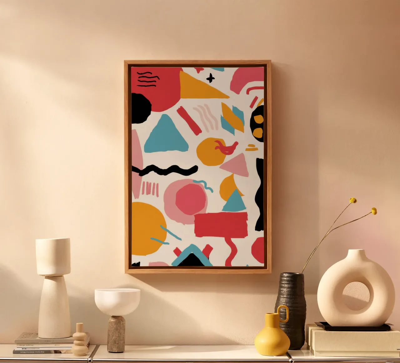 Memphis Style Chaos canvas by Sun Riser