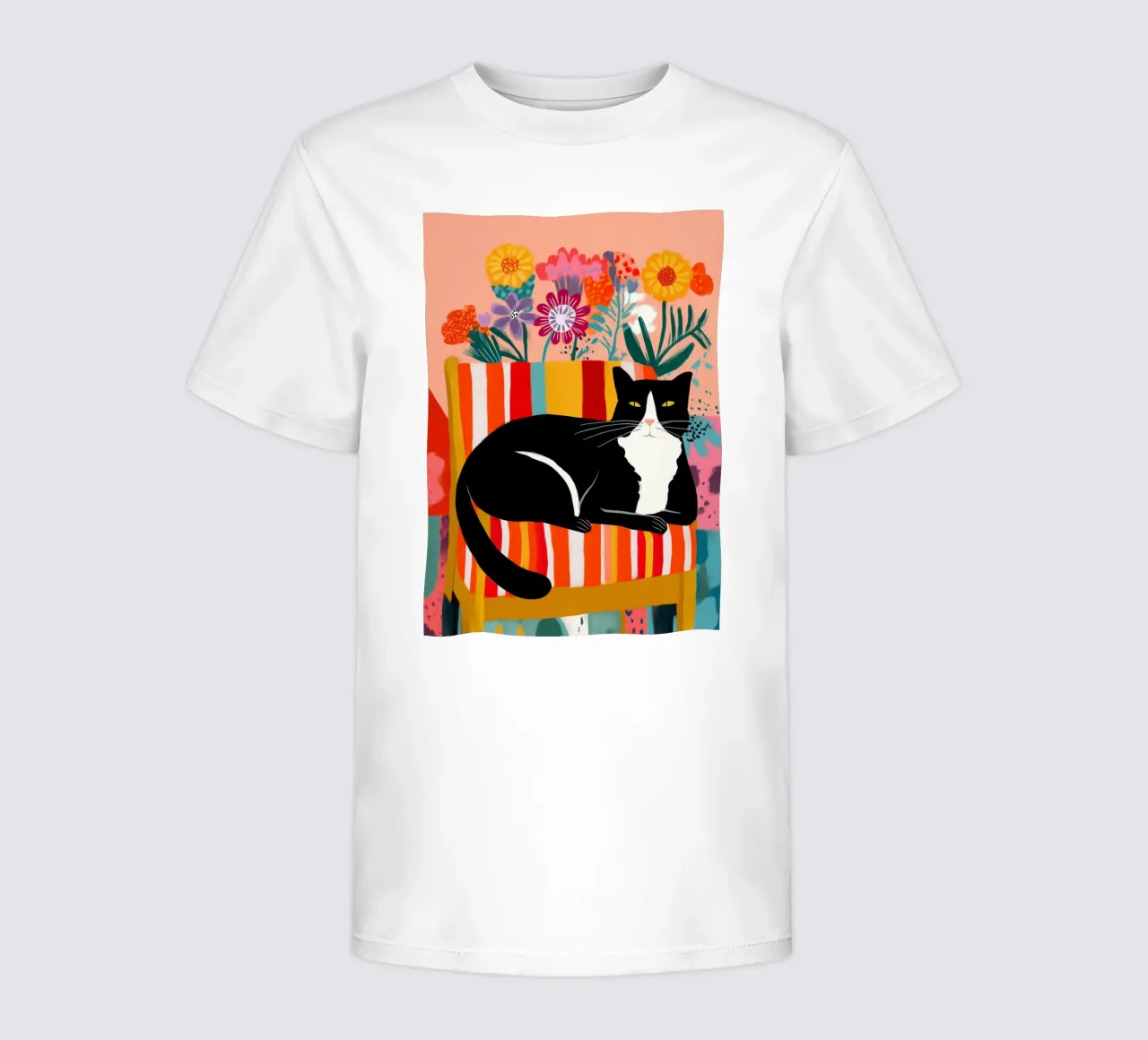 Lazy Afternoon - Cat Among Flowers t-shirt bambini da Luca