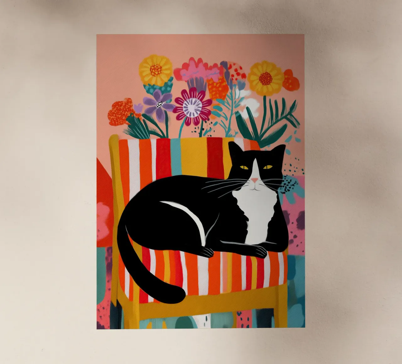 Lazy Afternoon - Cat Among Flowers pellicola backlit da Luca