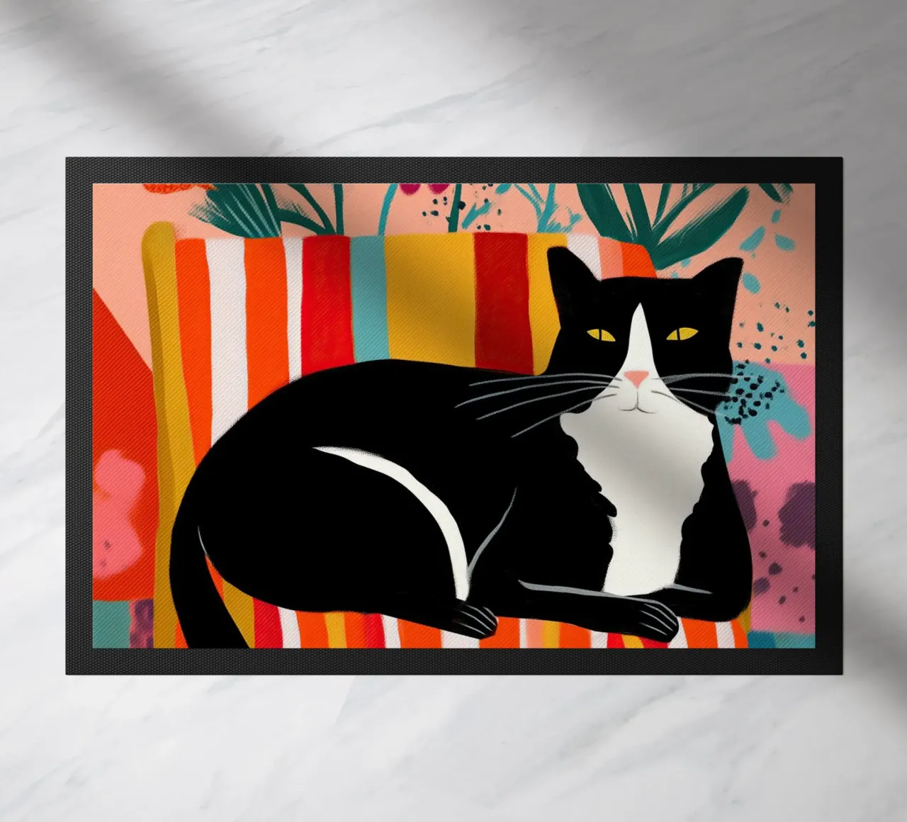 Lazy Afternoon - Cat Among Flowers zerbino da Luca