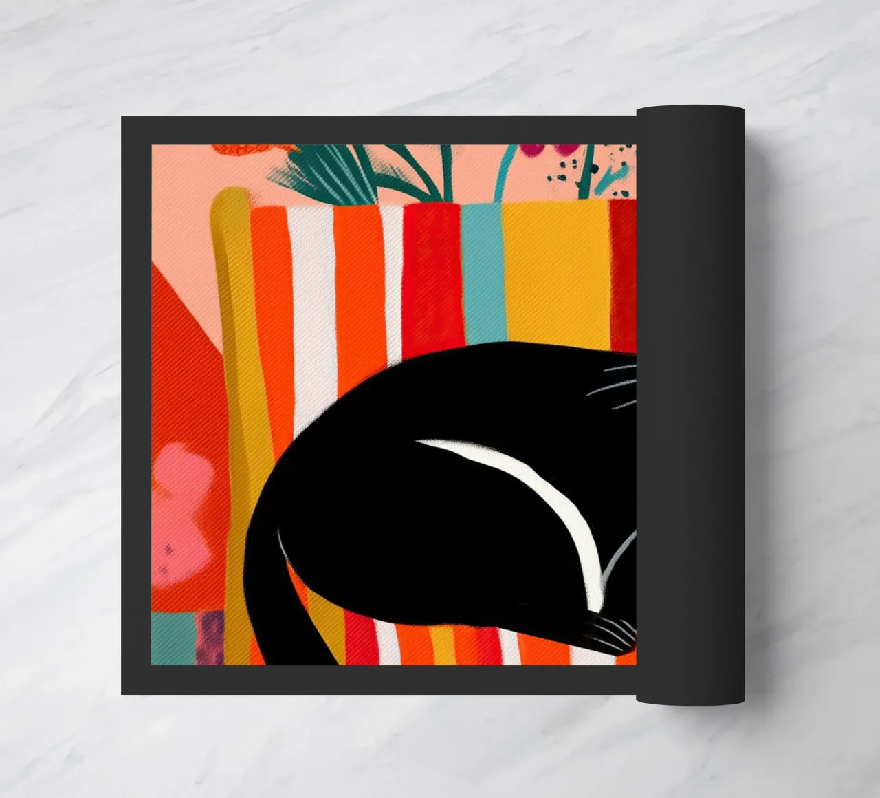 Lazy Afternoon - Cat Among Flowers zerbino da Luca