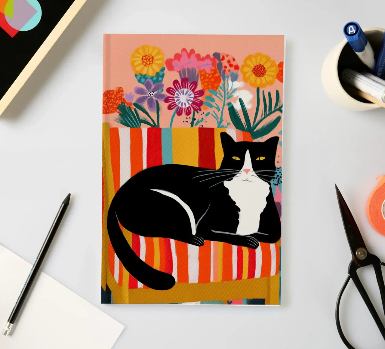 Lazy Afternoon - Cat Among Flowers diario da Luca