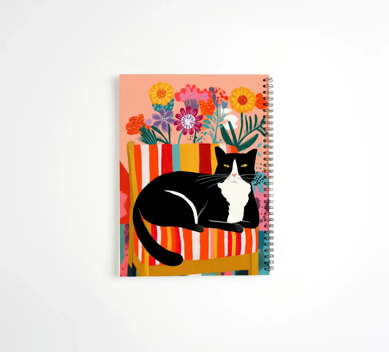 Lazy Afternoon - Cat Among Flowers diario ad anelli da Luca