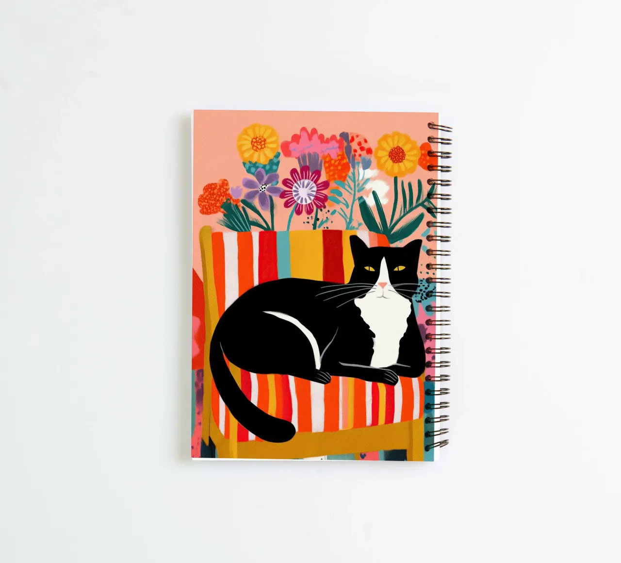 Lazy Afternoon - Cat Among Flowers diario ad anelli da Luca