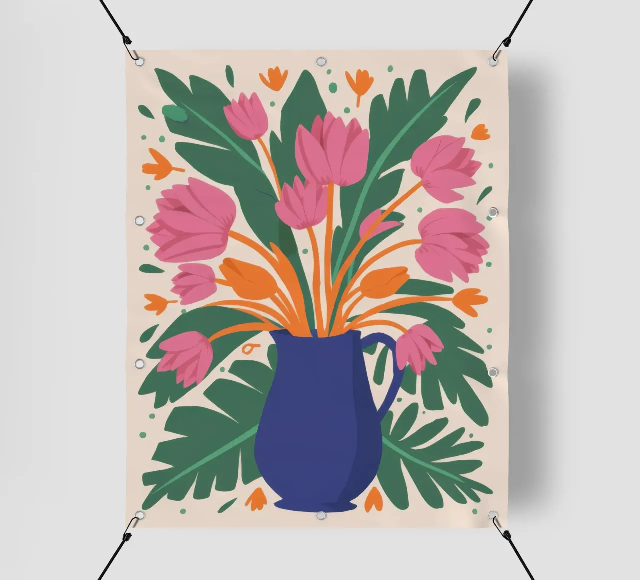 Bouquet di tulipani fauvista telo in pvc da Sun Riser