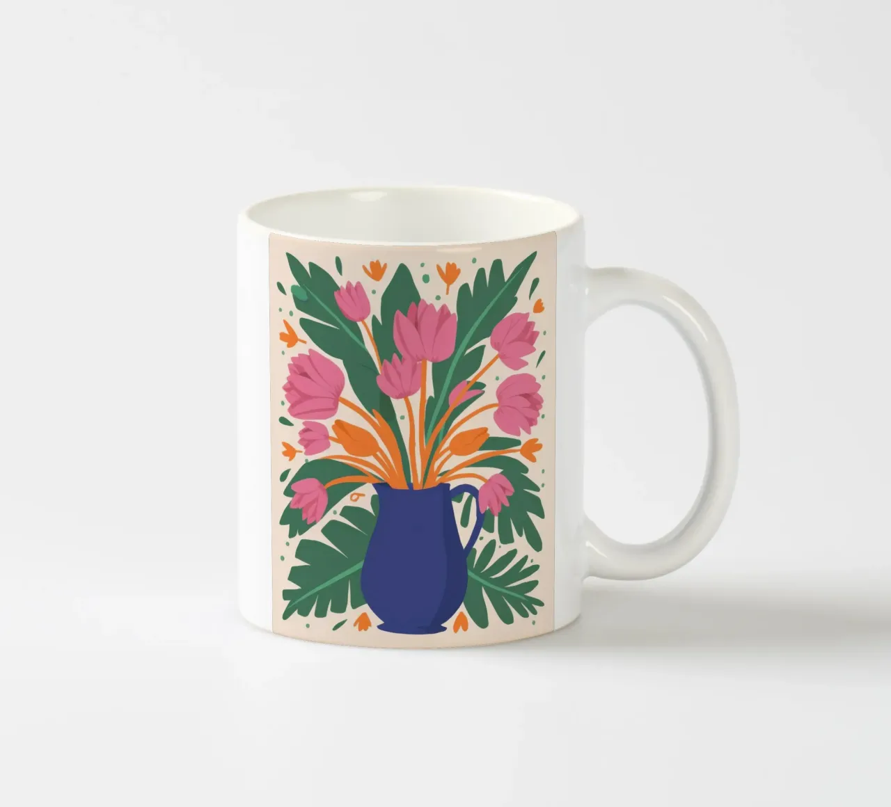 Bouquet di tulipani fauvista tazza in ceramica da Sun Riser