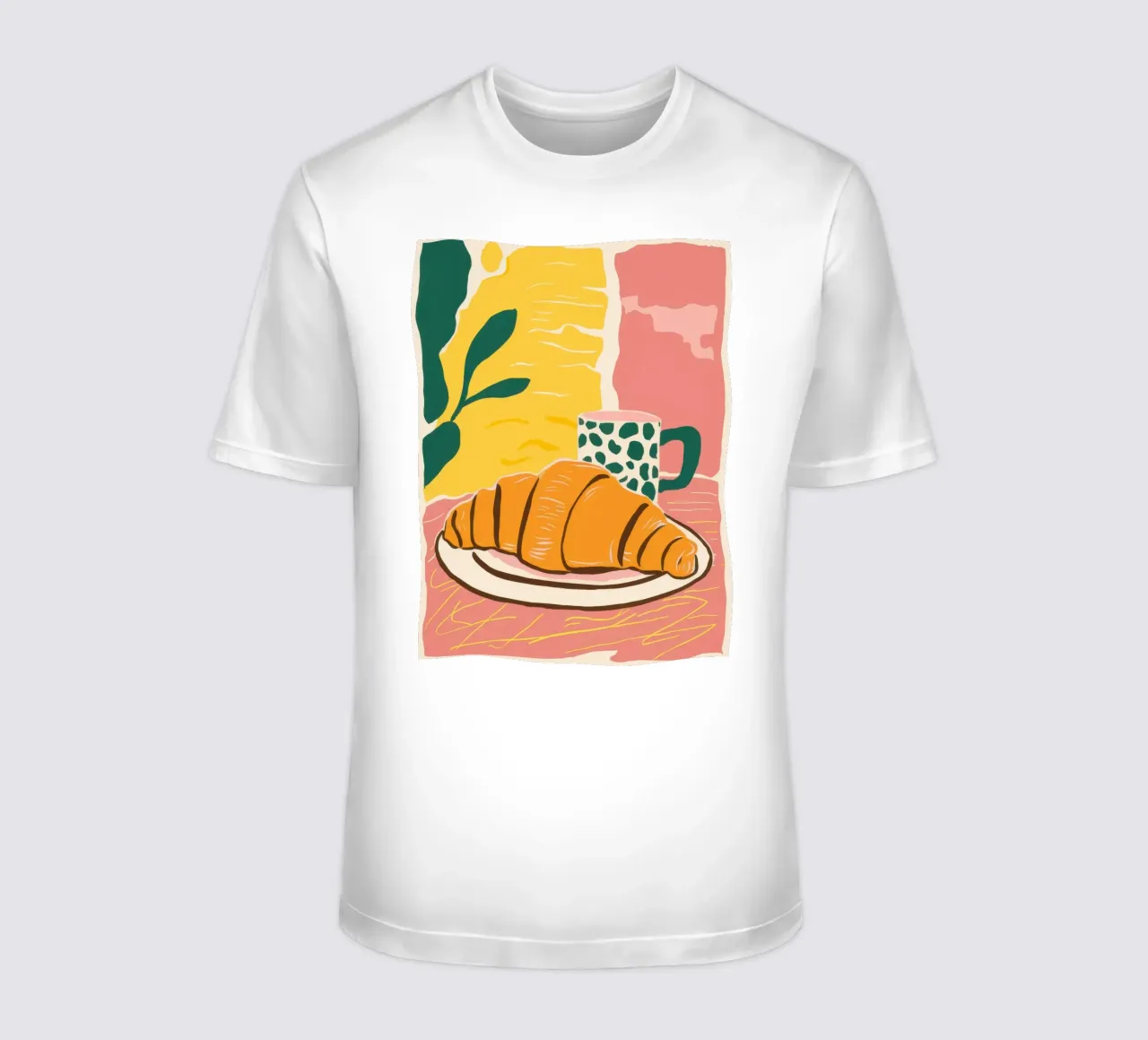 Piatto di croissant del mattino t-shirt da Sun Riser