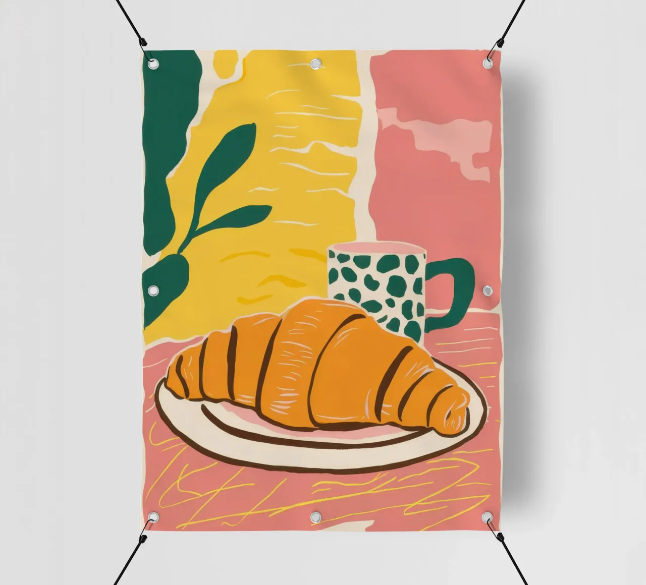 Piatto di croissant del mattino telo in pvc da Sun Riser