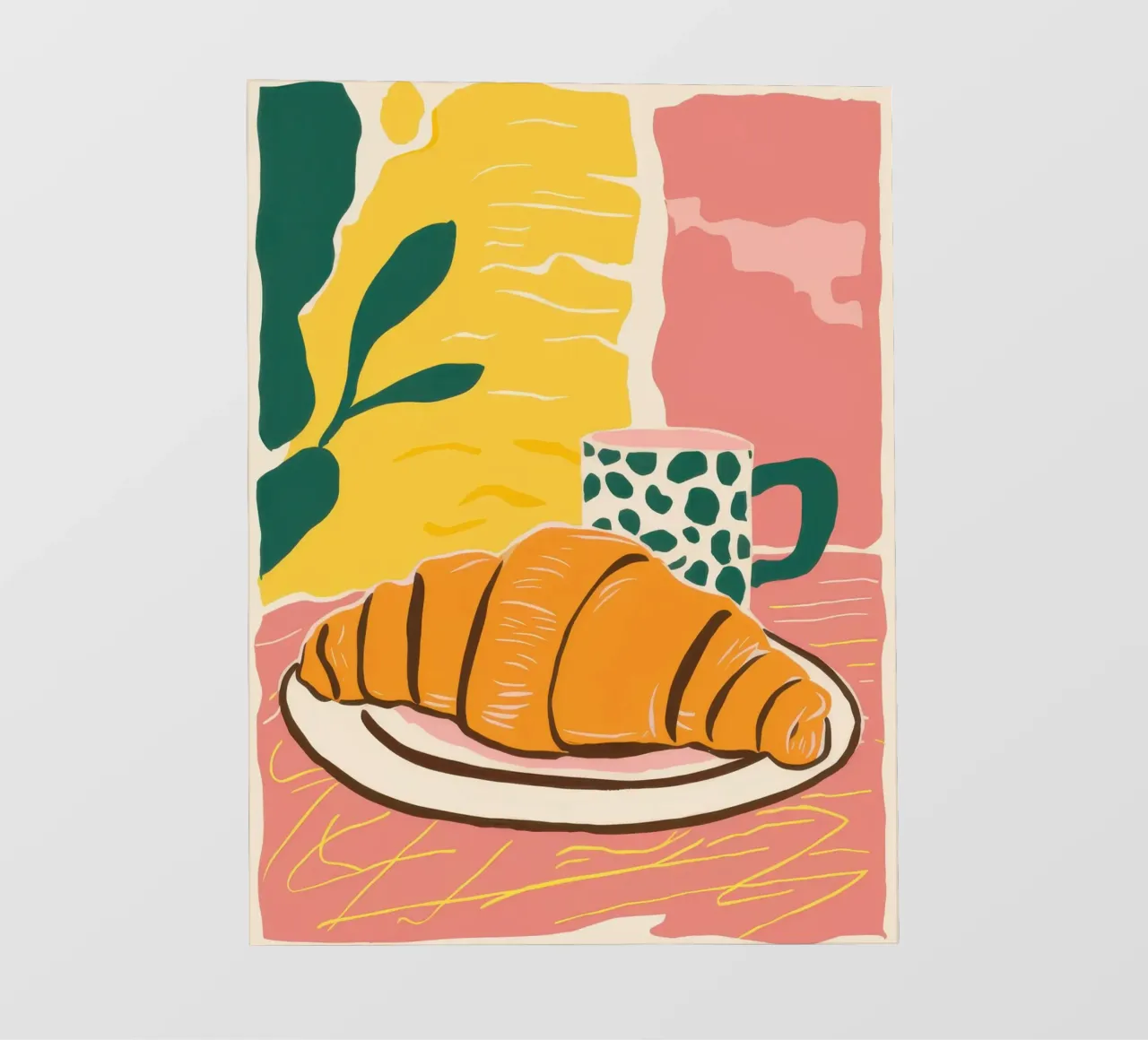 Piatto di croissant del mattino telo in pvc da Sun Riser
