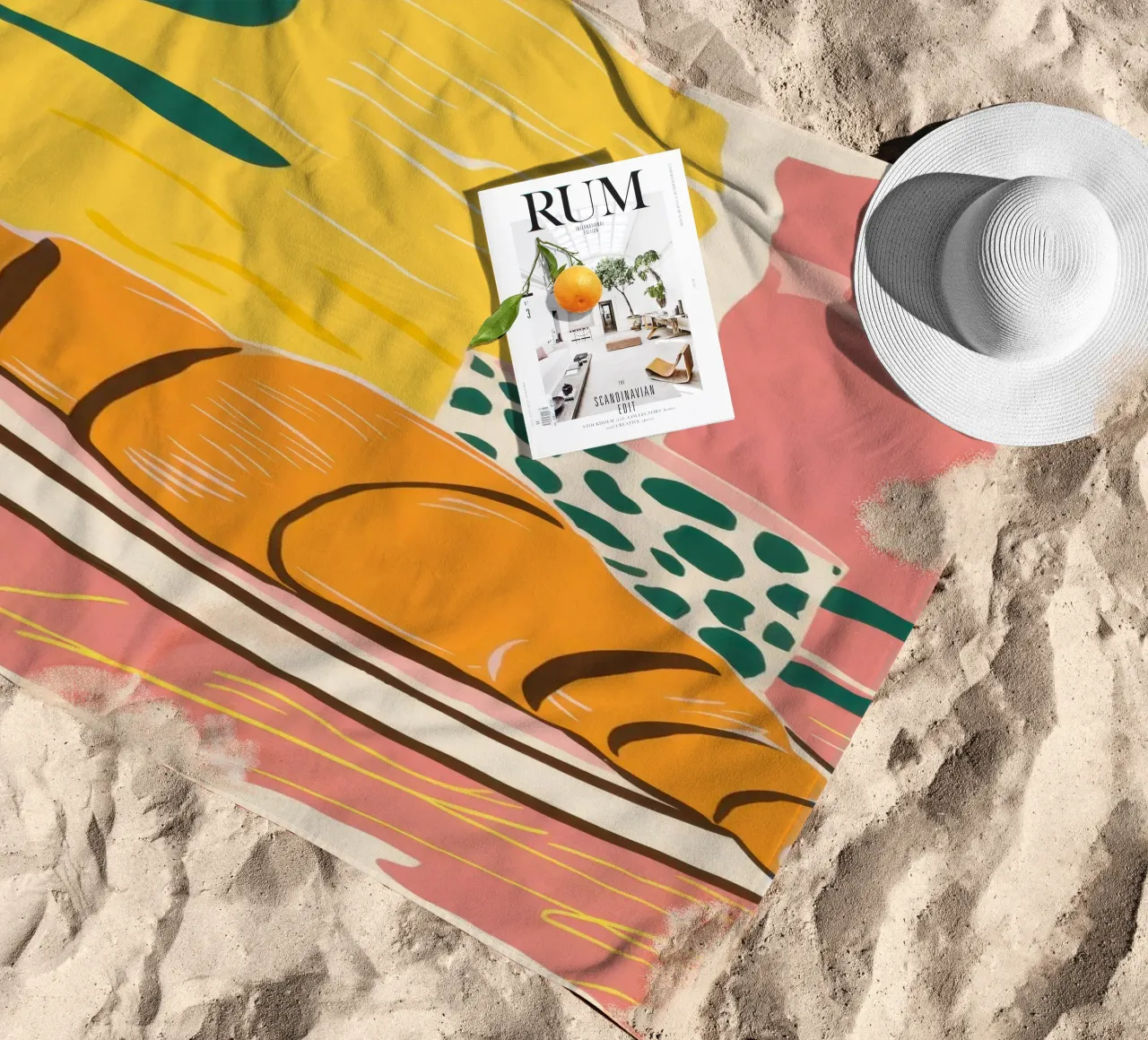Piatto di croissant del mattino telo mare da Sun Riser