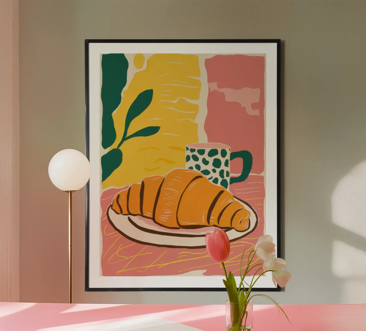 Piatto di croissant del mattino carta hahnemühle da Sun Riser
