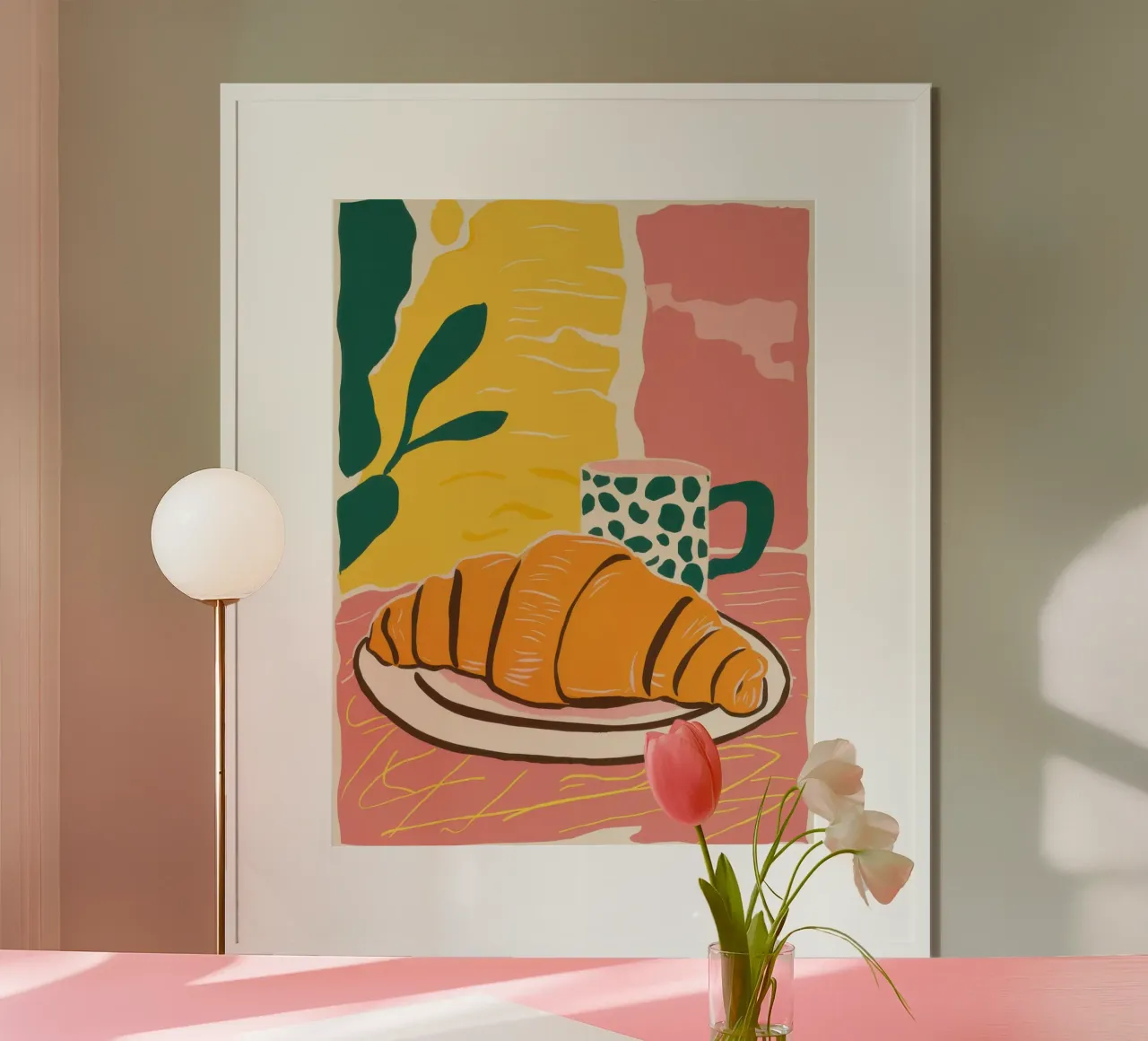 Piatto di croissant del mattino carta hahnemühle da Sun Riser