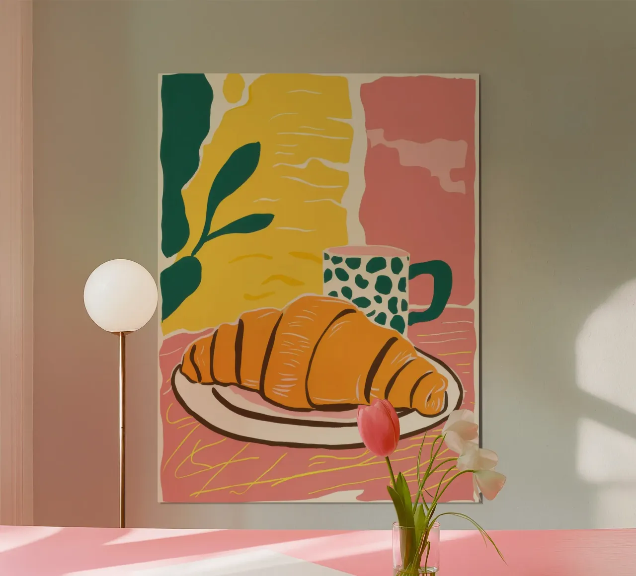 Piatto di croissant del mattino carta hahnemühle da Sun Riser