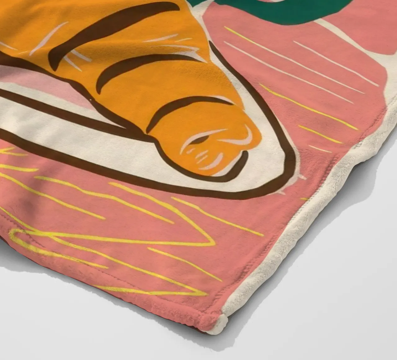 Piatto di croissant del mattino coperta in pile da Sun Riser