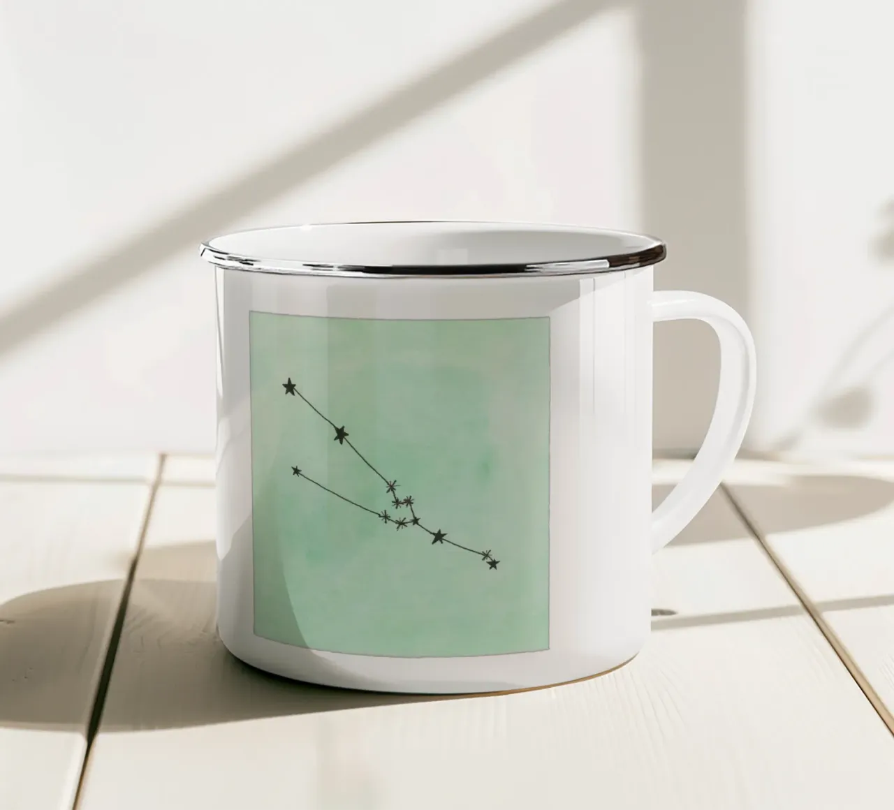 Costellazione del Toro personalizzabile - Acquerelli celesti tazza in smalto da Ben & Clo creations
