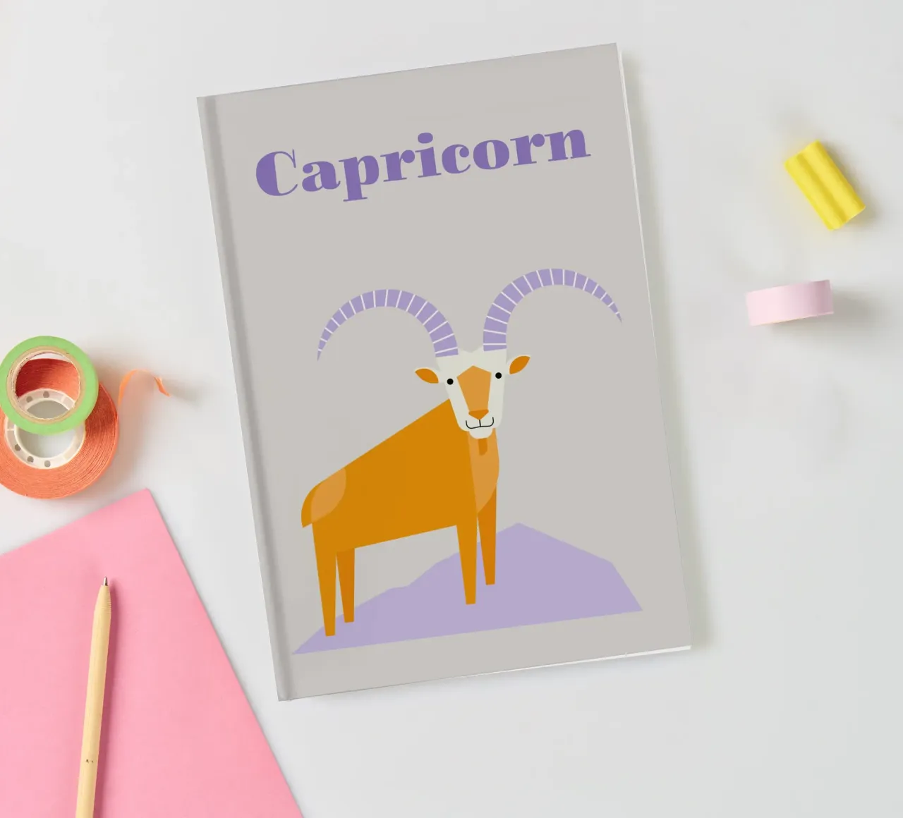 Astrological sign Capricorn notebook by Carolin Vonhoff
