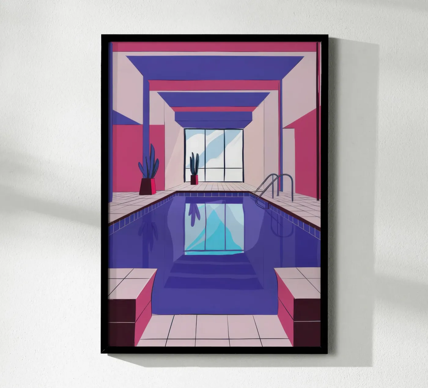 Indoor Pool Perspective poster by Sun Riser