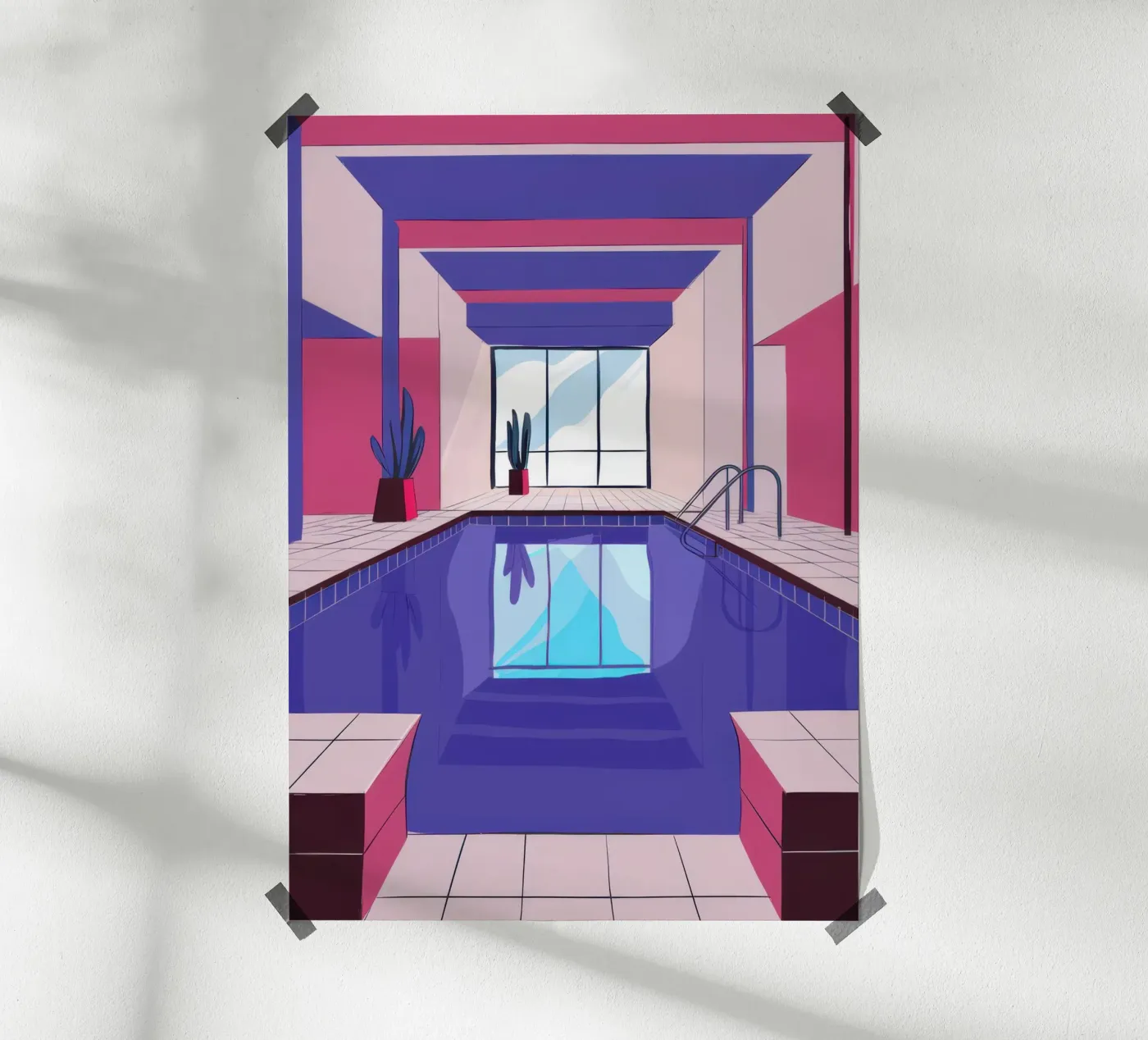 Indoor Pool Perspective poster by Sun Riser