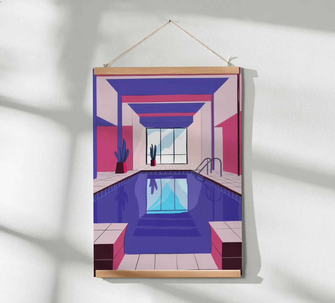 Indoor Pool Perspective poster by Sun Riser