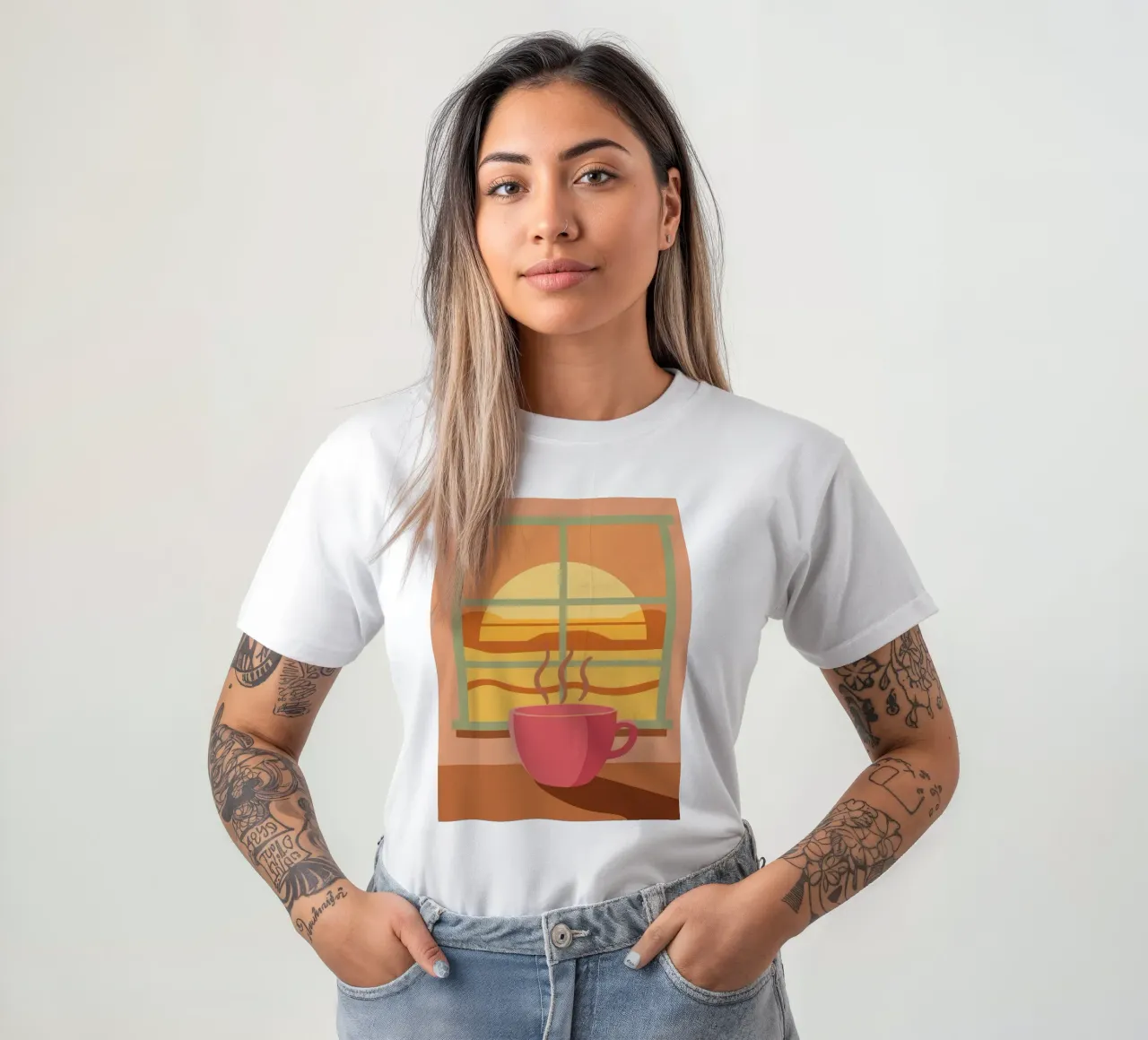 Caffè mattutino fumante t-shirt da Sun Riser