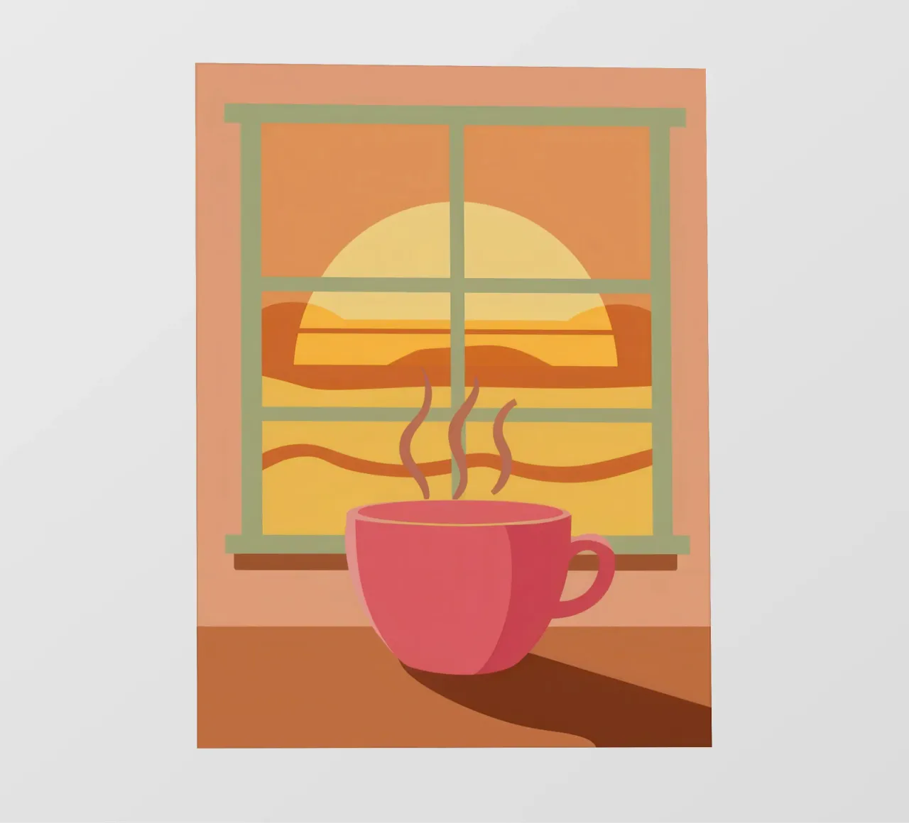 Caffè mattutino fumante telo in pvc da Sun Riser