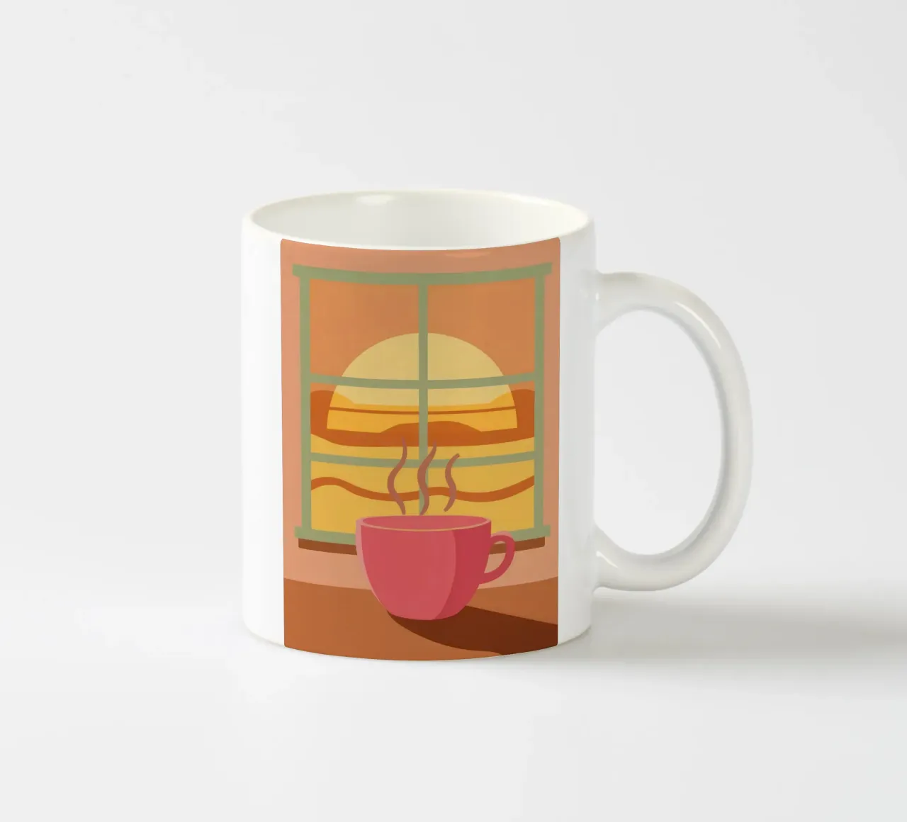 Caffè mattutino fumante tazza in ceramica da Sun Riser