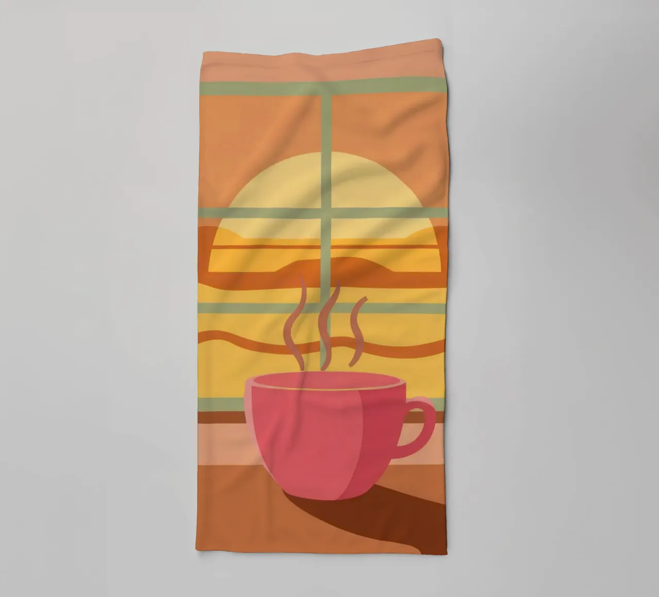 Dampfender Morgenkaffee Handtuch von Sun Riser