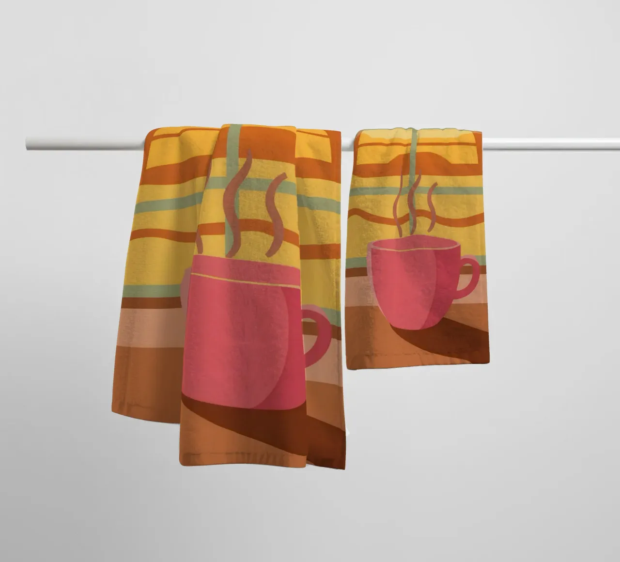 Dampfender Morgenkaffee Handtuch von Sun Riser