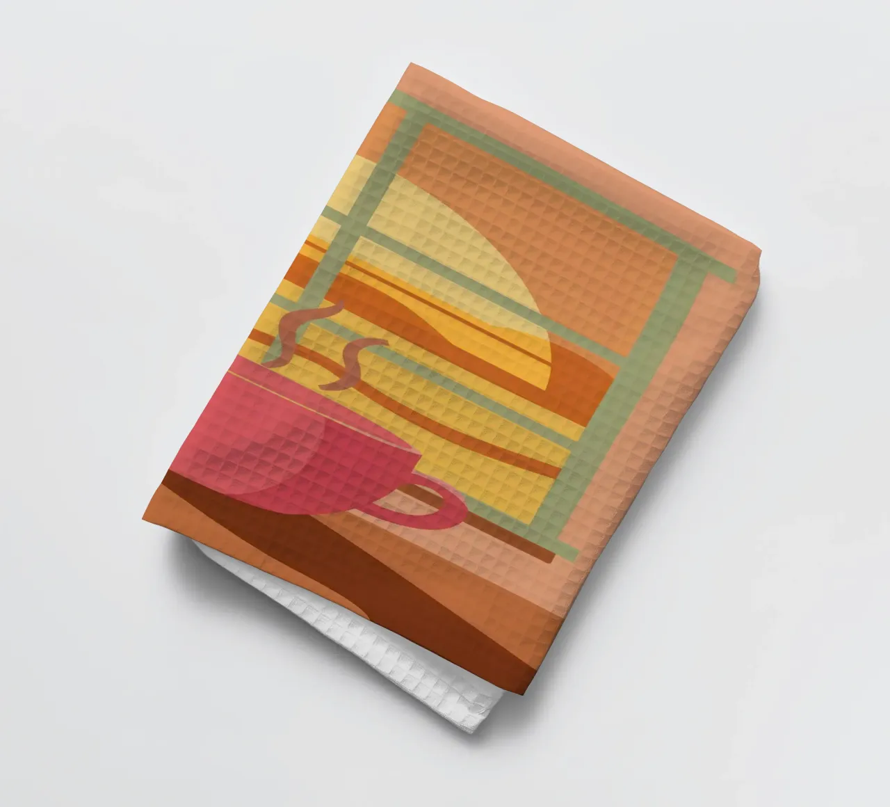 Steaming Morning Coffee tea towel by Sun Riser