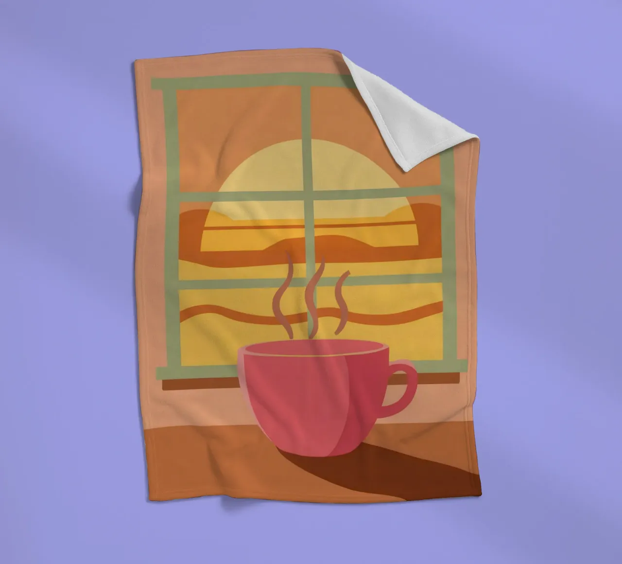 Dampfender Morgenkaffee Fleecedecke von Sun Riser