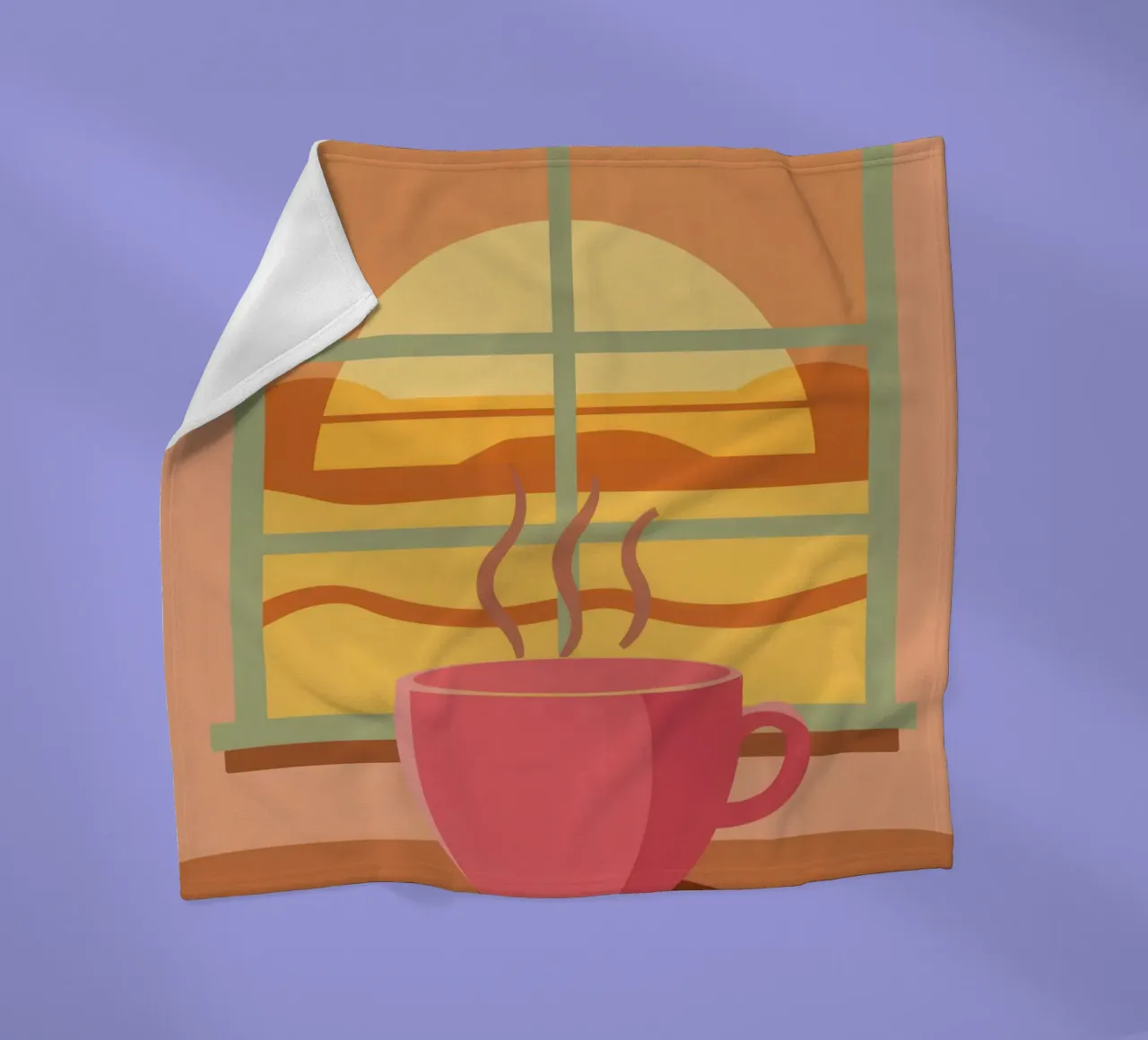 Dampfender Morgenkaffee Fleecedecke von Sun Riser