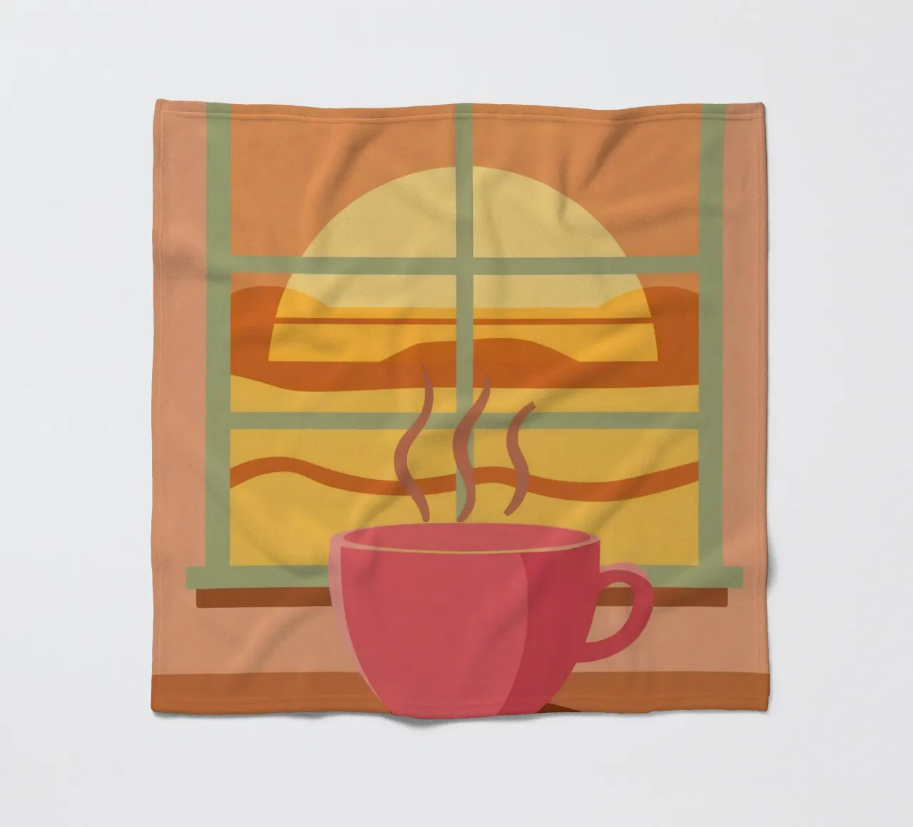 Dampfender Morgenkaffee Fleecedecke von Sun Riser