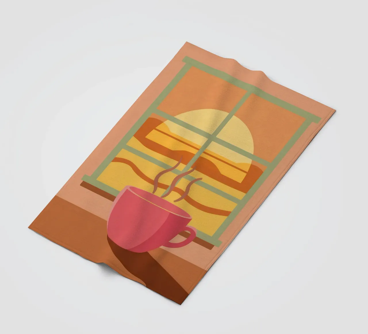 Dampfender Morgenkaffee Fleecedecke von Sun Riser