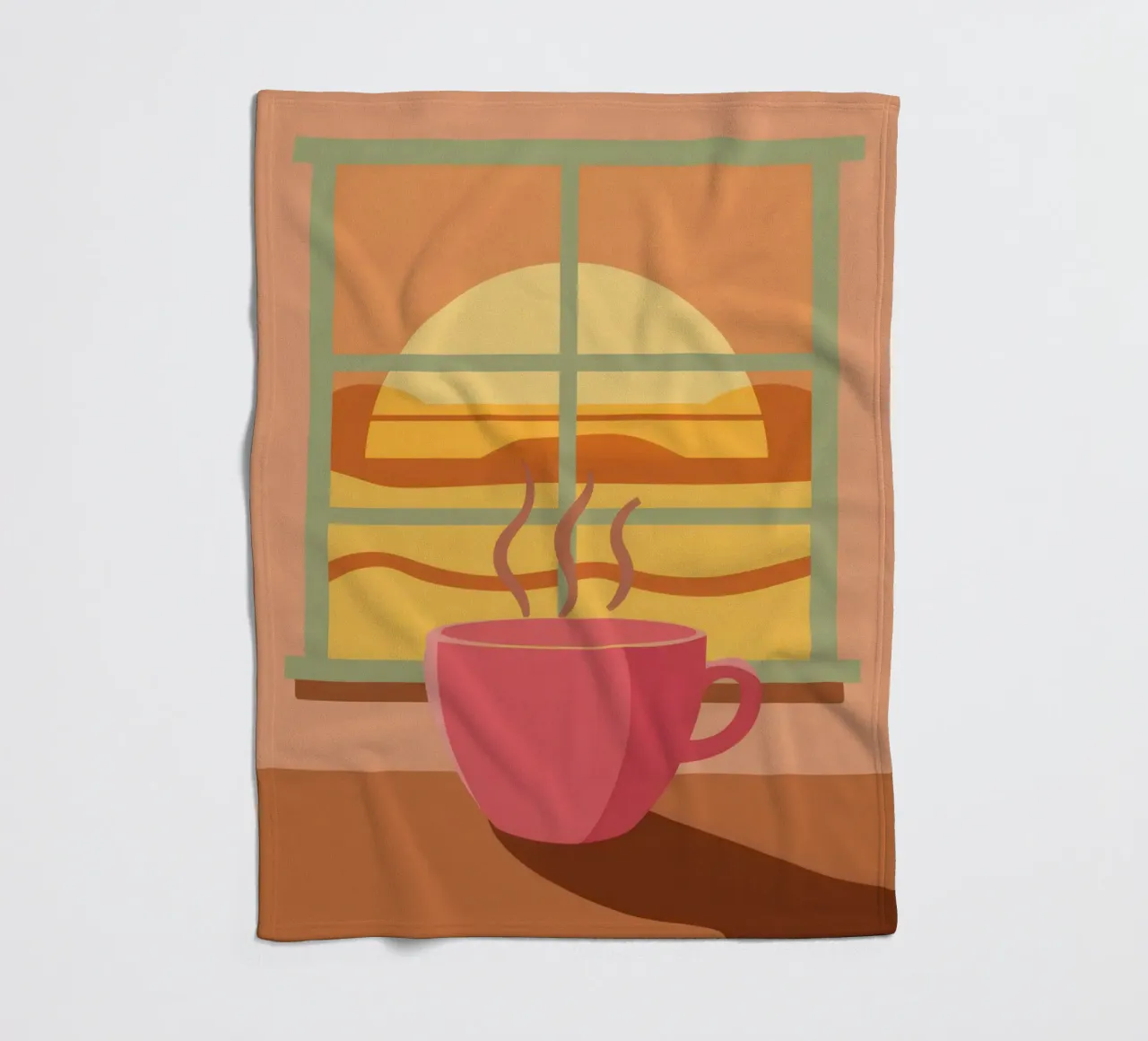 Dampfender Morgenkaffee Fleecedecke von Sun Riser
