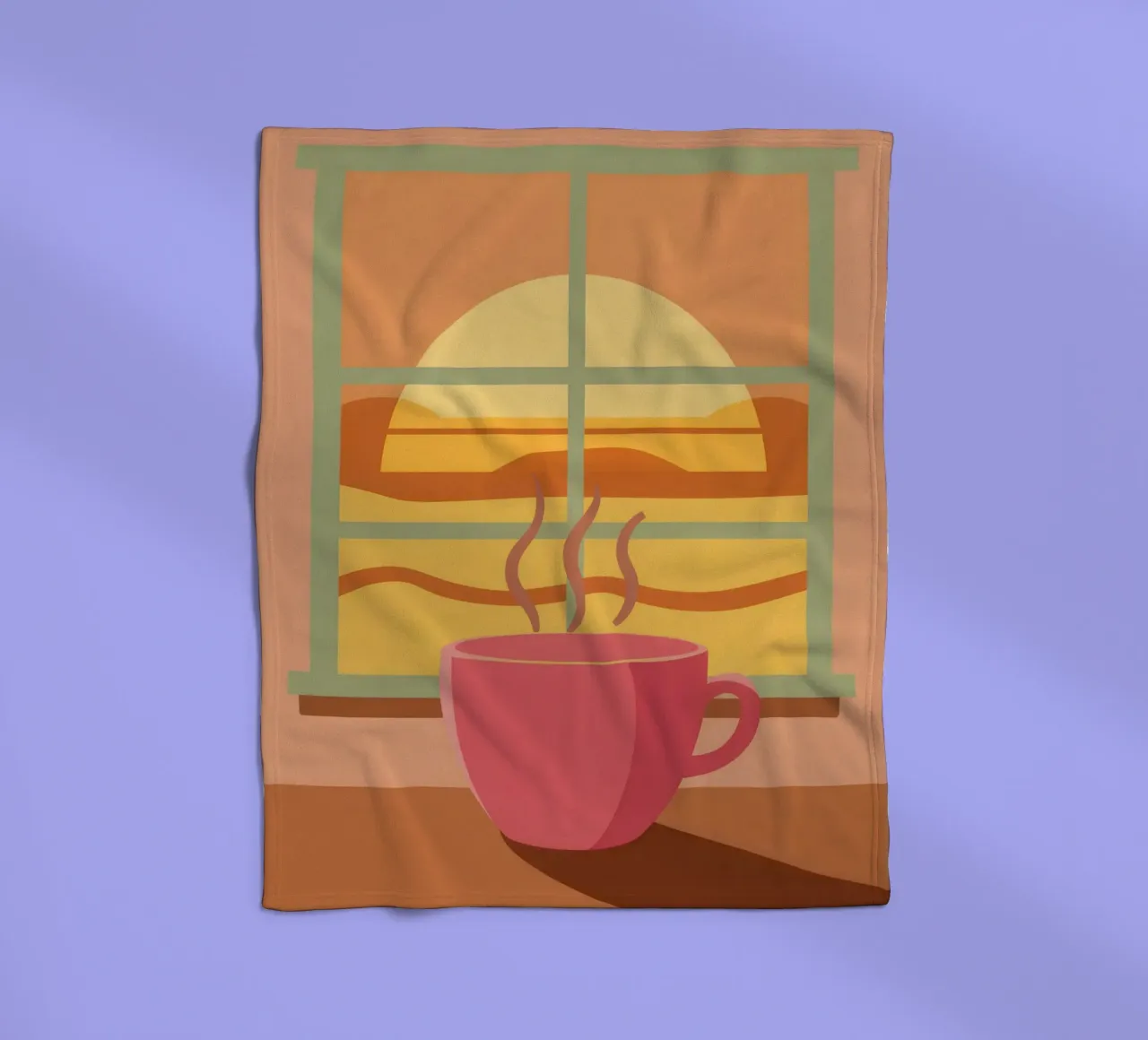 Dampfender Morgenkaffee Fleecedecke von Sun Riser