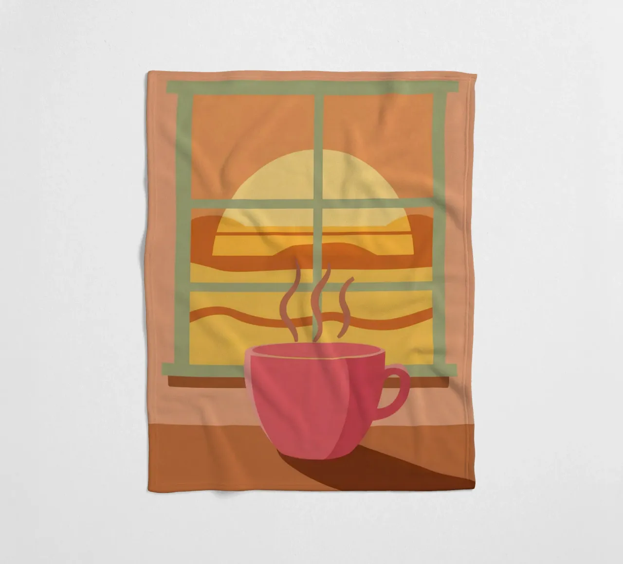 Dampfender Morgenkaffee Fleecedecke von Sun Riser
