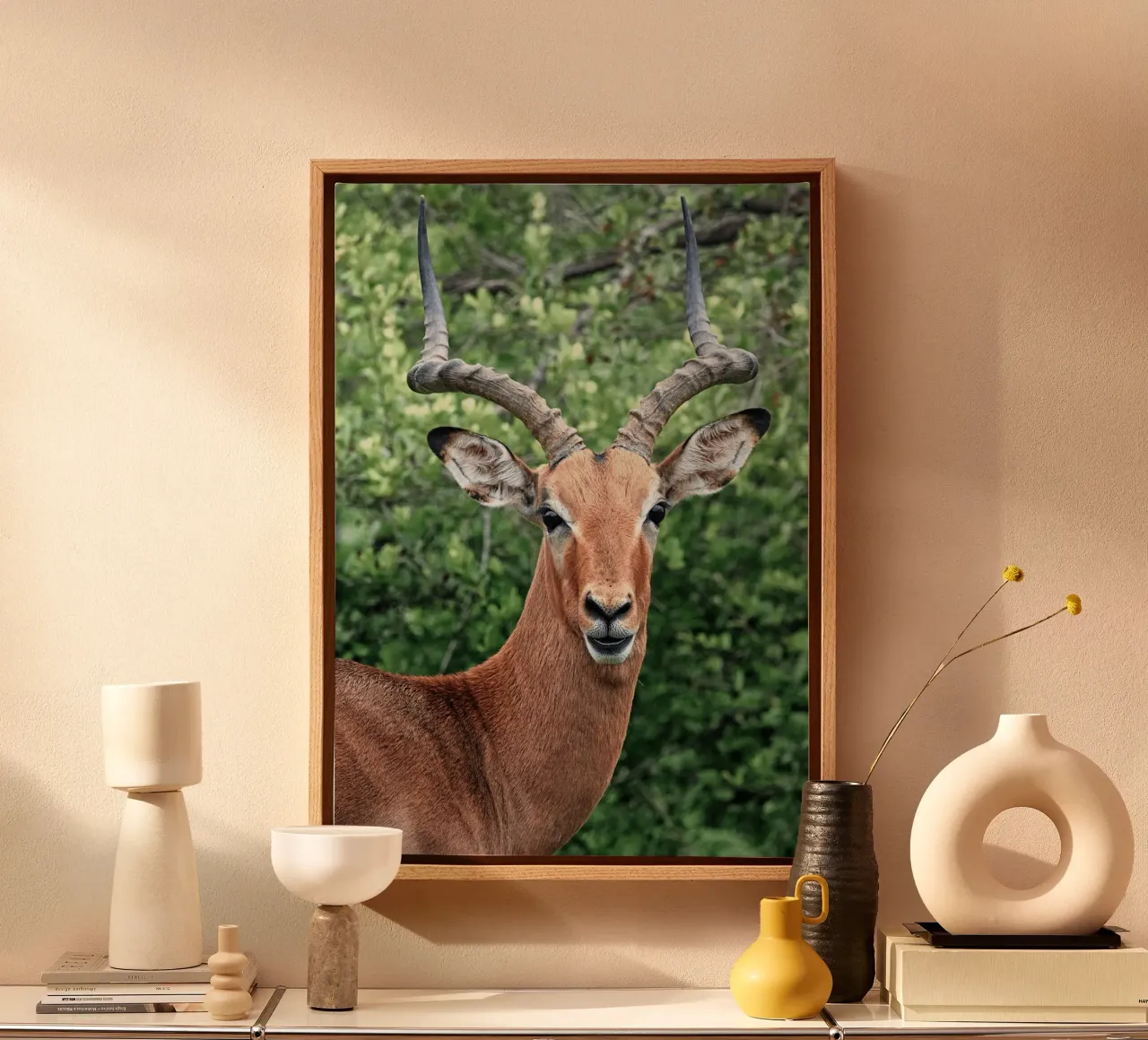 Impressive Antelope with Striking Horns canvas by The Herringstore