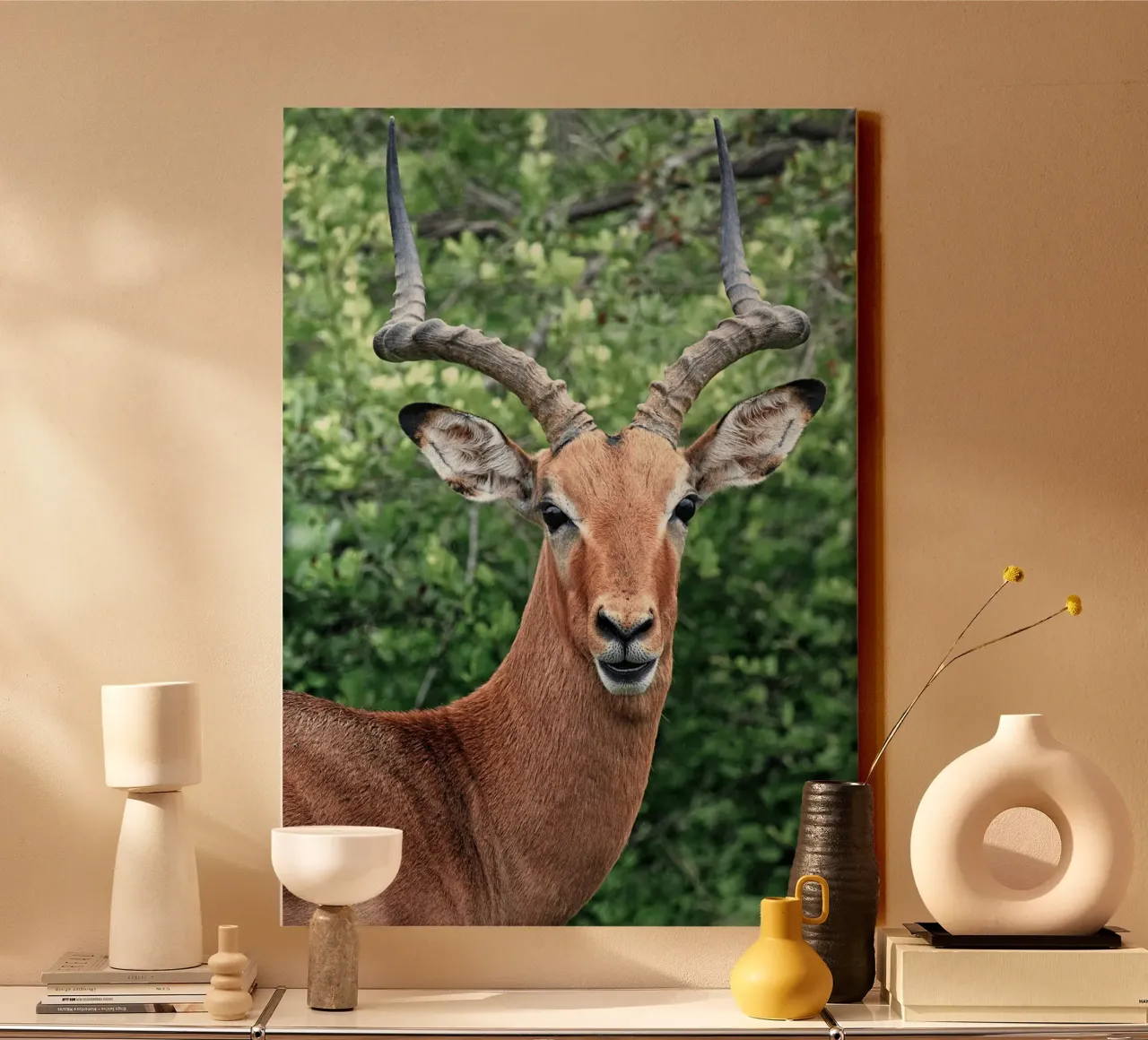 Impressive Antelope with Striking Horns canvas by The Herringstore