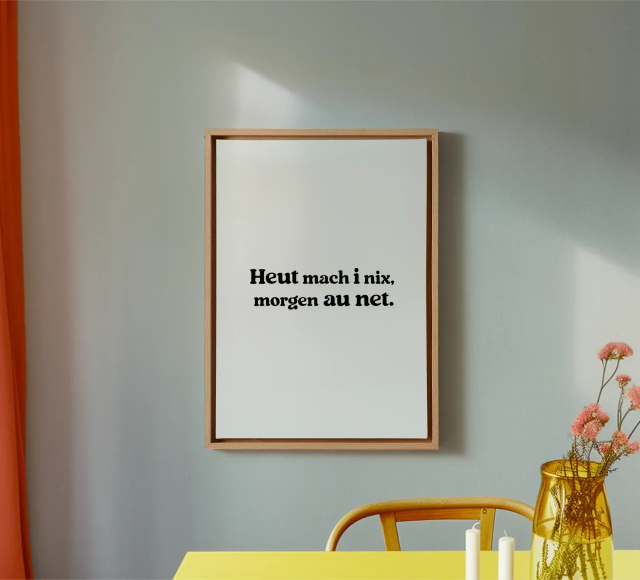Heut mach i nix, morgen au net toile de treechild